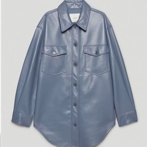 ARITZIA Wilfred the Ganna shirt jacket slate blue NWT